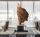 Solid Wood Floor Sculpture Ornament