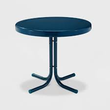 Crosley Retro Metal Patio Side Table In 2020 Metal Side Table Metal Outdoor Furniture Side Table