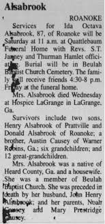 Ida Octava Causey Alsabrook (1913-2001)