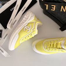 Black And Yellow Tennis Shoes Chanel Woman Tennis Sneakers Sport Trainers Yellow Chanel Shoes Women Shoes Chanel