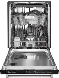 Shaft is angled to match the bottom side of rack and mounts directly to the rack. Kitchenaid 24 Top Control Built In Dishwasher With Stainless Steel Tub Printshield Finish 3rd Rack 39 Dba Stainless Steel With Printshield Finish Kdte204kps Best Buy