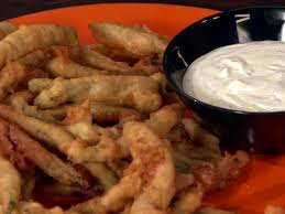 Vagens Fritas Picantes Com Molho Ranch De Wasabi Receita Receita De Rancho Molho Ranch Receitas