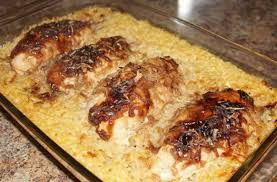 How do you make rice less boring?? 1 Lb Boneless Skinless Chicken Breasts 2 Cups Minute Rice I Used Brown Rice 1 Can Cream Of Mushroom Soup 1 Can Crea Forgotten Chicken Chicken Recipes Recipes