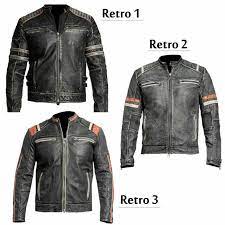 Retro Leather Jacket Leather Bikerjacket Mensjacket Retroleatherjacket Mensleather Black Leather Biker Jacket Distressed Leather Jacket Buy Leather Jacket