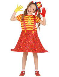 Clown Kostum Fur Madchen Faschingskostum Rot Gelb Gunstige Faschings Kostume Bei Karneval Megastore