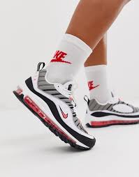 Nike Air Max 98 Trainers In White Grey And Pink In 2020 Nike Air Max Nike Air Nike