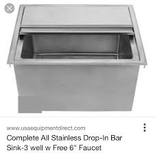 Built In Ice Well Cooler Pool House Outdoor Kitchen Ice Bins Commercial Kitchen Equipment Stainless