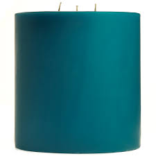 6 X 6 Blue Christmas 3 Wick Pillar Candles Large Scented Candles