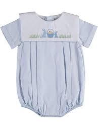 Carriage Boutique Baby Boy Easter Bubble Blue With Bunny And Easter Eggs Baby Boy Easter Outfit Infants Boys Easter Outfit Baby Boy Easter