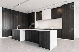 16 things your kitchen can do without. Minimalist Black Kitchen Set In New Modern Apartment Side View Stock Photo Picture And Royalty Free Image Image 159005910