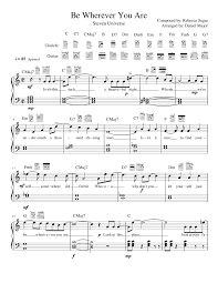 Be Wherever You Are Steven Universe Sheet Music For Piano Solo Musescore Com