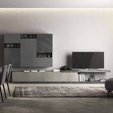 2,3,4 piece tv & media wall units for flat screen tvs. Contemporary Living Room Wall Unit Vitalyty Luce C04 Colombinicasa Melamine With Drawer For Tv