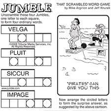 Many of the games on the market have a tendency to fall into a number of the same themes: Jumble For Kids Games Puzzles