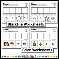 Cut and paste activities with animal scenes, preschool cut and glue, learn shapes, cut and paste sport team scenes, dressup girls, create a circus scene with clowns, and so many more printable activities. Size Ordering Cut And Paste Worksheets For Preschool Distance Learning