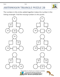Shape puzzle patterns worksheet for grade 2 kids to learn maths in an easy and fun way. Printable Number Puzzles Arithmogon Triangle Puzzle 2b Gif 1000 1294 Maths Puzzles Math Puzzles Middle School Math Logic Puzzles