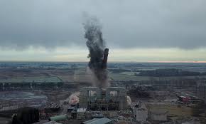Inside rugeley power station before demolition. Controlled Explosion Brings Chimney Crashing Down After Dominating Staffordshire Skyline For Years Daily Mail Online
