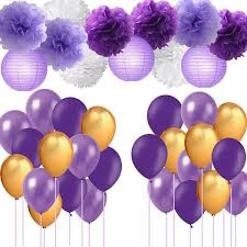 Check out our purple gold birthday selection for the very best in unique or custom, handmade pieces from our shops. Purple Party Decorations Lavender Purple Gold White Pom Poms Flowers Paper Lanterns Mixed Party Balloons For Birthday Party Baby Shower Bridal Shower Wedding Party Decoration Lavender Purple Gold Wish