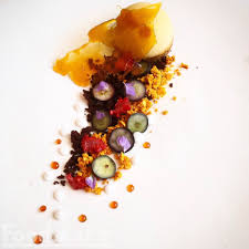 Rooibos Creme Brulee Chocolate Dust Honeycomb Crumble Summer Berries Coconut Gel Foodstarz Summer Berries Creme Brulee Joy Of Cooking
