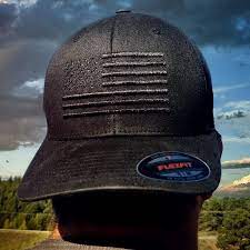 Black Us Flag Flexfit Hat Proudly Sewn On By A Usmc And Army Veteran American Flag Hat Black American Flag Hat Black American Flag