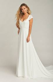 Empire waist pearls lace maternity wedding dress. Show Me Your Mumu Chantel Lace Bodice Cap Sleeve Wedding Dress Nordstrom