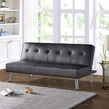 Maybe you would like to learn more about one of these? Alden Design Convertible Faux Leather Futon Sofa Bed Black On Walmart Accuweather Shop