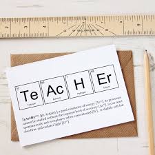 Funny Teacher Elements Cards Science Periodic Table Greeting Etsy Teachers Day Card Funny Birthday Cards Teacher Cards