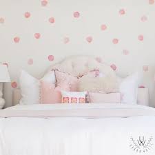 Watercolor Polka Dots Polka Dot Wall Decals Polka Dot Walls Pink Walls
