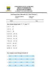 Check spelling or type a new query. Soal Ulangan Harian Ke 1 Matematika Kelas 4 Semester 1