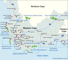 Interactive map of cape town area. Map Of The Western Cape