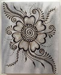 Henna Paste And Acrylic Paint On Stretched Canvas Henna Art Henna Canvas Henna Paint