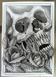 8388 Skull Tattoo Flash Art Large Jpg 433 600 Skull Tattoo Flash Tattoo Art Tattoo
