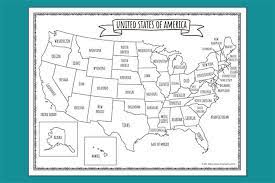 printable map of the united states mrs merry