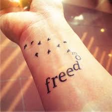 Freedom Bird Tattoo On Hand 2pcs Freedom With Flying Birds Tattoo Inknart Temporary Tattoo Hand 5 28 Liked On Polyvore Featuring Accessor Hand Tattoos Freedom Tattoos Birds Tattoo