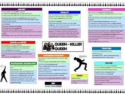 Killer Queen Differentiated Revision Grid Edexcel 9 1 Gcse Music Teaching Resources