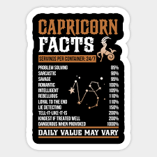 Capricorn is the first sign of the winter season, and its natural initiative and drive stem from its cardinal nature. Capricorn Facts Zodiac Sign Shirt Birthday Gift Capricorn Zodiac Sign Sticker Teepublic