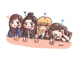 Are you searching for blackpink wallpapers? Blackpink Cute Cartoon Wallpaper