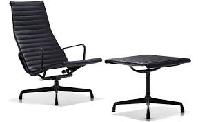 Eames herman miller aluminum group executive desk chairs black fabric 16 avail. Eames Aluminum Group Lounge Chair Ottoman Hivemodern Com