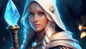 Magic Staff White Crystal Stock Photos