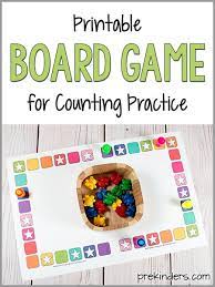 Teach Counting Skills With This Board Game Prekinders Math Board Games Preschool Board Games Preschool Games
