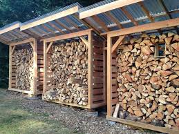 This rustic outdoor shack is made entirely out of firewood (with the exception of the stained wood frame and roof). Outdoor Wood Shed For Firewood Storage Firewood Shed Backyard Sheds Wood Shed