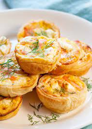 Mini Salmon Quiches Recipe Salmon Quiche Quiche Recipes Brunch Appetizers