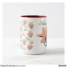 Magnolia Spring Two Tone Coffee Mug Zazzle Com Mugs Coffee Mugs Personalized Mugs