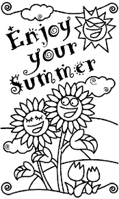 Enjoy Your Summer Coloring Page Crayola Com