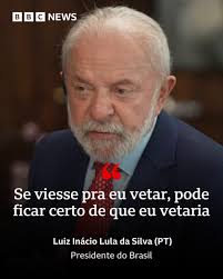 Entrevista exclusiva de Lula à BBC 🗣️⁠ ⁠ O presidente Luiz Inácio Lula da  Silva (PT) afirmou, à BBC News Brasil e BBC News, que vetará qualquer  proposta de anistia ao ex-presidente