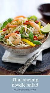 Transfer mixture to 2 salad bowls or plates. Thai Shrimp Noodle Salad