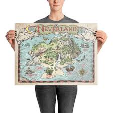 Neverland Map Etsy In 2020 Neverland Map Neverland Neverland Tattoo