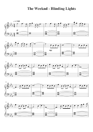 The weeknd's full pepsi super bowl lv halftime show nr.music. The Weeknd Blinding Lights Sheet Music For Piano Solo Musescore Com