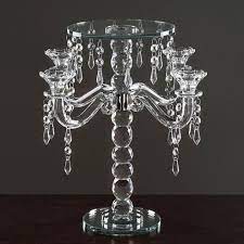 Free delivery and returns on ebay plus items for plus members. 15 Tall 4 Arm Gemcut Glass Candelabra Candle Holder With Crystal Chains Glass Candelabra Crystal Candelabra Handcrafted Glass