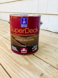 Helps bridge dimensionally unstable cracks on old damaged sound wood surfaces. How To Stain A Deck Diy Tutorial Jenna Kate At Home