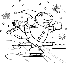 Bear Ice Skating Coloring Page Coloring Pages Coloring Pages For Kids Bear Coloring Pages